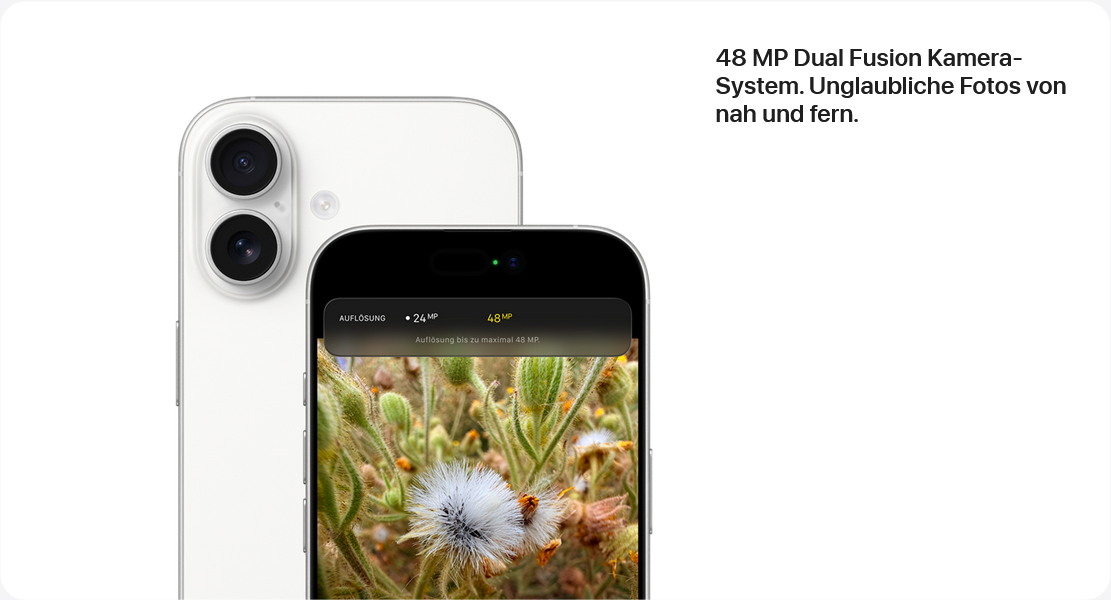 iPhone 17 Rückkamera mit 48 MP Dual-Fusion-System