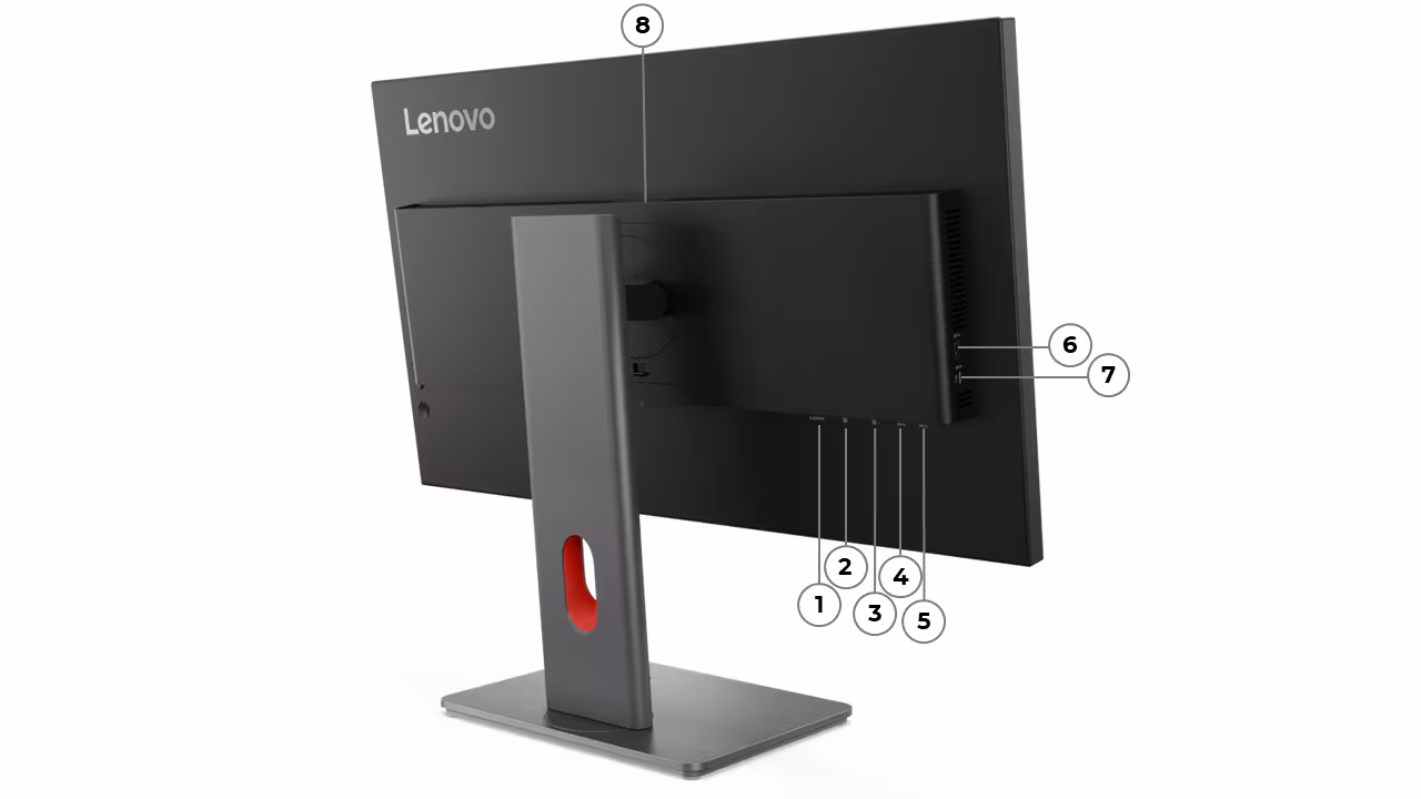 Übersicht Anschlüsse Lenovo ThinkVision P27Q-40 Monitor