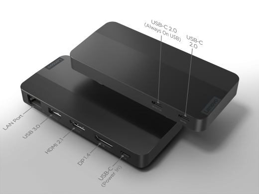 Lenovo USB-C Dual Display Travel Dock 40B90000WW