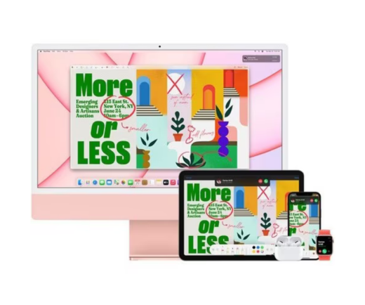 iMac 24" Apple M4 Chip 10-Core CPU / 10-Core GPU / 16 GB RAM, 512 GB SSD, 4.5K Retina Display, Rose