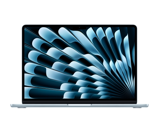 MacBook Air 15" M4 2025 Chip mit 10‑Core CPU, 10‑Core GPU und 16‑Core Neural Engine, Himmelblau 256 GB SSD