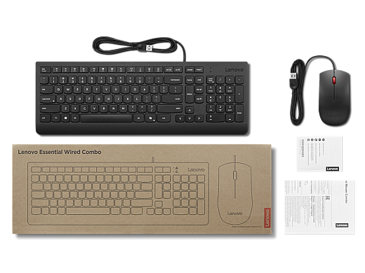 Lenovo Essential Wired Keyboard and Mouse 4X31R64414