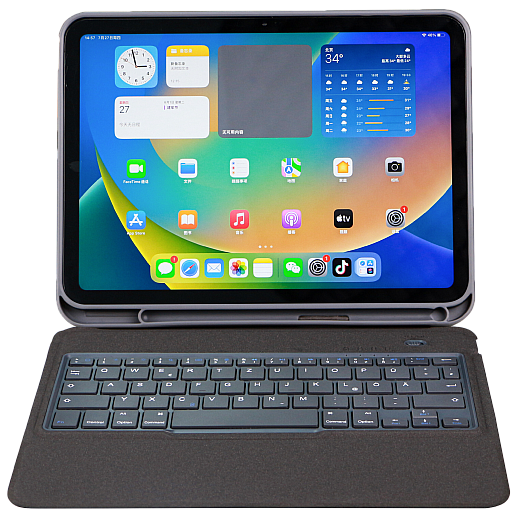 DEQSTER Slim Keyboard 2 – iPad 10. Gen. / A16, DE-QWERTZ, Grey