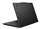 Lenovo ThinkPad E14 Gen 8 Intel 21Y6000FGE in geöffneter Rückansicht mit Blick auf das stabile Scharnier und das schlanke Gehäuse.