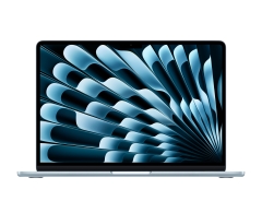 MacBook Air 13,6" M4 2025 Chip mit 10‑Core CPU, 8‑Core GPU und 16‑Core Neural Engine, Himmelblau 256 GB SSD